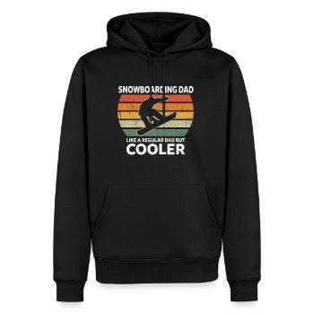 Snowboarden Papa Lustige Vater Sprüche Vatertag - Männer Premium Bio Hoodie - Schwarz - Vorne - Nico (187cm)