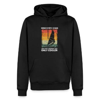 Windsurfen Papa Lustige Vater Sprüche Vatertag - Männer Premium Bio Hoodie - Schwarz - Vorne - Nico (187cm)