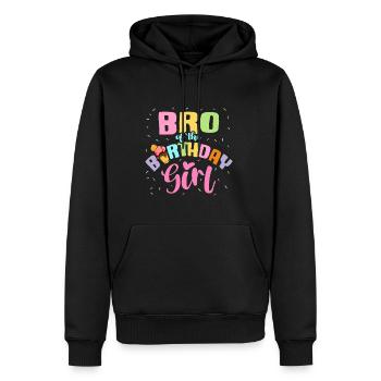 Crème glacée Frère Fête d’anniversaire Gaufrier - Sweat à capuche Premium bio Homme - noir - Devant - Nico (187cm)