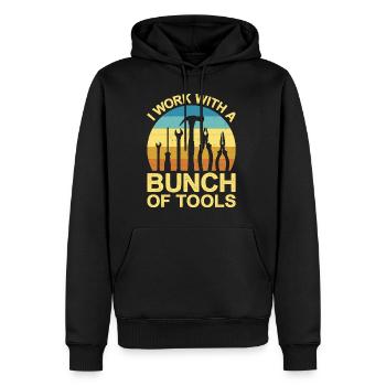 I Work With A Bunch Of Tools 12 - Männer Premium Bio Hoodie - Schwarz - Vorne - Nico (187cm)