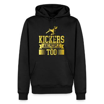 Kickers Are People Too 15 - Männer Premium Bio Hoodie - Schwarz - Vorne - Nico (187cm)