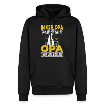 Bienen Imker Opa, wie ein normaler Opa nur viel co - Männer Premium Bio Hoodie - Schwarz - Vorne - Nico (187cm)