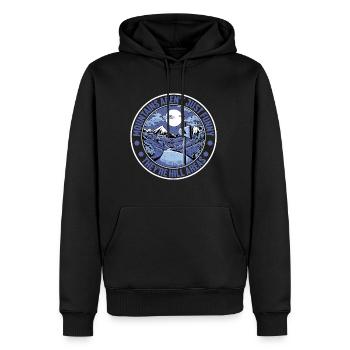 Les montagnes ne sont pas seulement drôles, ce sont des zones de collines 5 - Sweat à capuche Premium bio Homme - noir - Devant - Nico (187cm)
