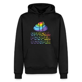 Official Pooper Scooper 14 - Männer Premium Bio Hoodie - Schwarz - Vorne - Nico (187cm)