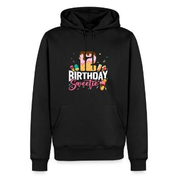 12 ans Joyeux anniversaire Amateurs de crème glacée - Sweat à capuche Premium bio Homme - noir - Devant - Nico (187cm)