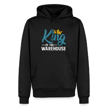 King Of The Warehouse Shirt Magazineur Cadeau - Sweat à capuche Premium bio Homme - noir - Devant - Nico (187cm)