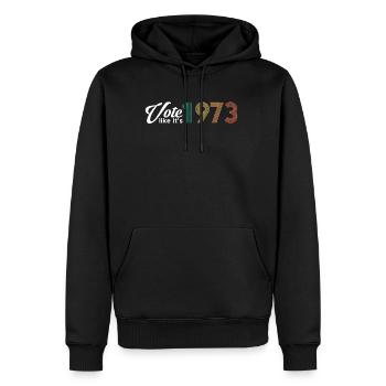 Votez comme si c’était 1973 Shirt Roevember - Sweat à capuche Premium bio Homme - noir - Devant - Nico (187cm)