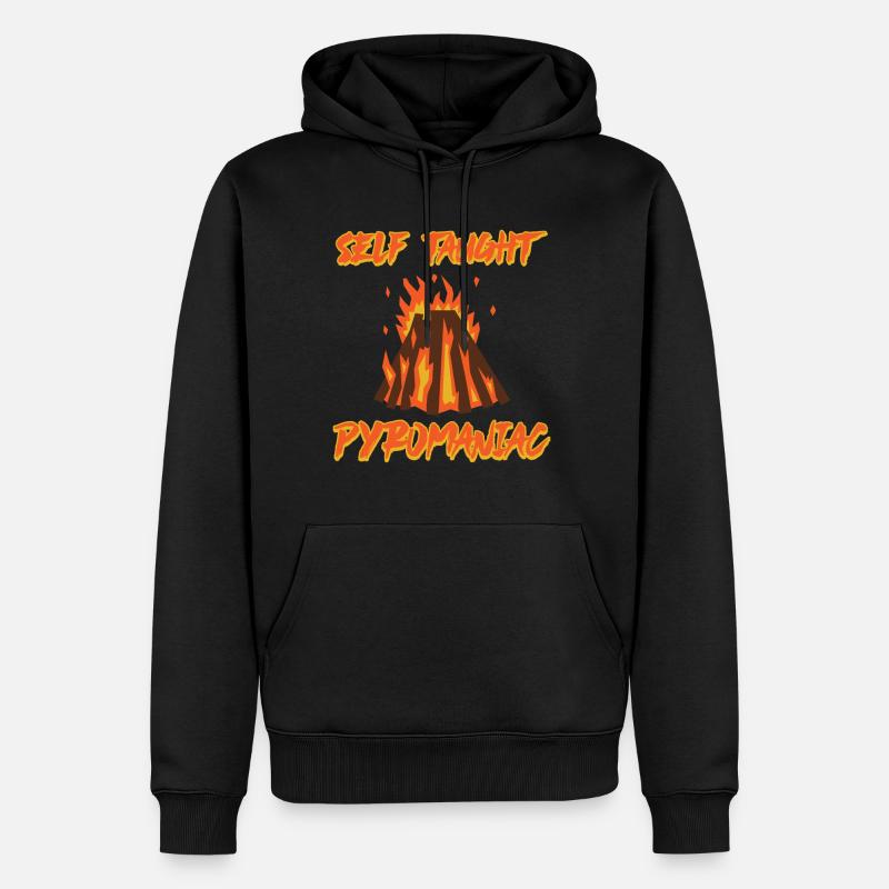 Self Taught Pyromaniac 9 - Männer Premium Bio Hoodie - Schwarz