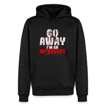 Go Away I'm An Introvert 3 - Männer Premium Bio Hoodie - Schwarz - Vorne - Nico (187cm)