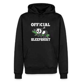 Official sleepshirt Panda - Männer Premium Bio Hoodie - Schwarz - Vorne - Nico (187cm)