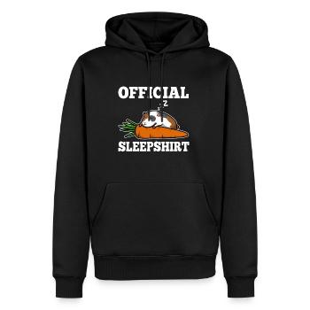 Chemise de nuit officielle Cochon d’Inde - Sweat à capuche Premium bio Homme - noir - Devant - Nico (187cm)