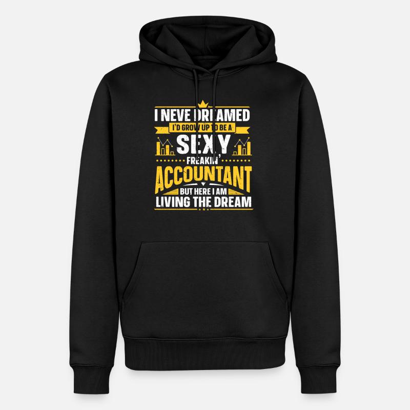 Drôles de comptables Dictons Impôts - Sweat à capuche Premium bio Homme - noir