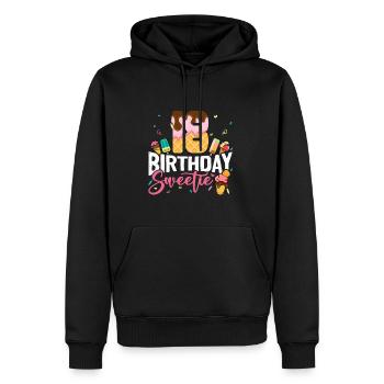 18 Jahre Alt 18. Geburtstag Eiscreme Eis Essen - Männer Premium Bio Hoodie - Schwarz - Vorne - Nico (187cm)
