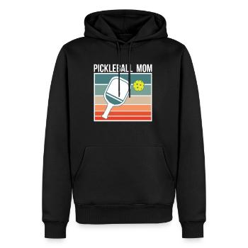 Pickleball Maman Maman Fête des Mères Maman Chemise - Sweat à capuche Premium bio Homme - noir - Devant - Nico (187cm)