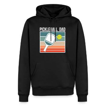 Pickleball Dad Vater Papa Vatertag Shirt Geschenk - Männer Premium Bio Hoodie - Schwarz - Vorne - Nico (187cm)