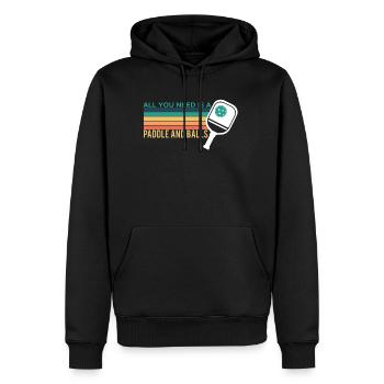All You Need Is A Paddle And Balls Pickleball - Männer Premium Bio Hoodie - Schwarz - Vorne - Nico (187cm)