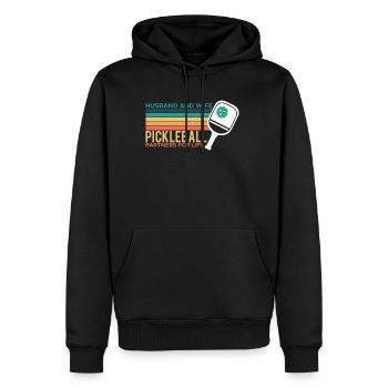 Husband And Wife Pickleball Partners For Life - Männer Premium Bio Hoodie - Schwarz - Vorne - Nico (187cm)