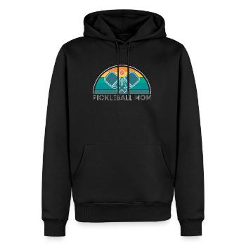 Pickleball Maman Maman Fête des Mères Maman Chemise - Sweat à capuche Premium bio Homme - noir - Devant - Nico (187cm)