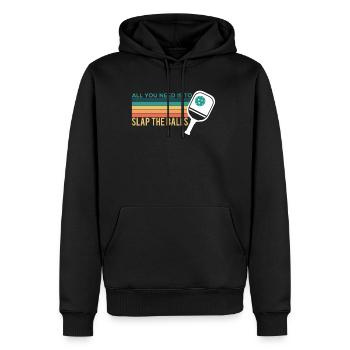 Tout ce dont vous avez besoin est de gifler les balles Pickleball Shirt - Sweat à capuche Premium bio Homme - noir - Devant - Nico (187cm)