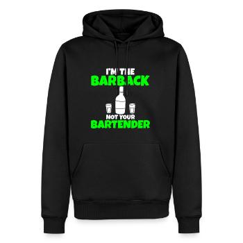 I'm The Barback Not Your Bartender 3 - Men’s Premium Organic Hoodie - black - Front - Nico (187cm)