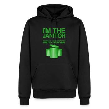 I Know All The Secrets You Tried To Throw Away 3 - Men’s Premium Organic Hoodie - black - Front - Nico (187cm)