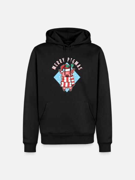 Merry Pigmas - Sweat à capuche Premium bio Homme - noir