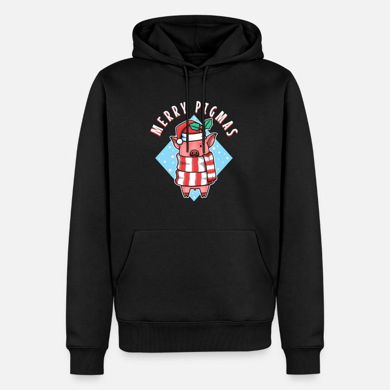 Merry Pigmas - Sweat à capuche Premium bio Homme - noir