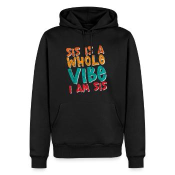 Sis est toute une ambiance, je suis Sis 4 - Sweat à capuche Premium bio Homme - noir - Devant - Nico (187cm)