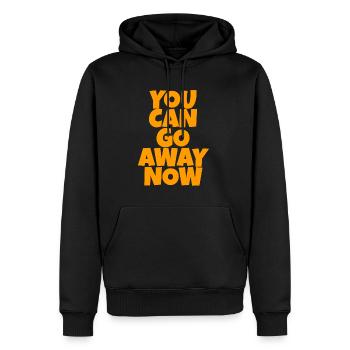 Vous pouvez partir maintenant 2 - Sweat à capuche Premium bio Homme - noir - Devant - Nico (187cm)