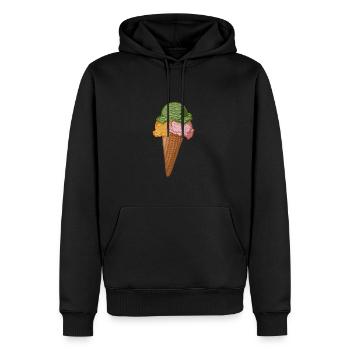 Eiscreme Liebhaber Waffeleis Gelato Lustig - Männer Premium Bio Hoodie - Schwarz - Vorne - Nico (187cm)