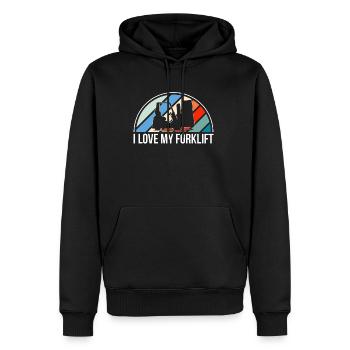J’adore mon chariot élévateur Chemise Cadeau Chariot élévateur - Sweat à capuche Premium bio Homme - noir - Devant - Nico (187cm)