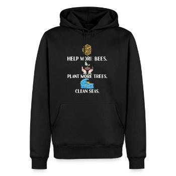 Umweltschutz Bienen Retten Bäume Pflanzen - Männer Premium Bio Hoodie - Schwarz - Vorne - Nico (187cm)