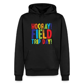 Hooray, Field Trip Day! 3 - Männer Premium Bio Hoodie - Schwarz - Vorne - Nico (187cm)