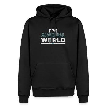 Drôles de comptables Dictons Impôts - Sweat à capuche Premium bio Homme - noir - Devant - Nico (187cm)