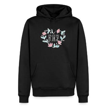 Infirmière correctionnelle infirmière de prison - Sweat à capuche Premium bio Homme - noir - Devant - Nico (187cm)