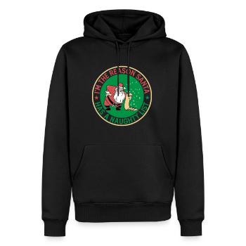 I'm The Reason Santa Has A Naughty List - Männer Premium Bio Hoodie - Schwarz - Vorne - Nico (187cm)