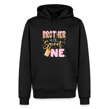 Eiscreme Liebhaber Bruder Schwester Sprüche - Männer Premium Bio Hoodie - Schwarz - Vorne - Nico (187cm)