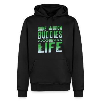 Copains de moelle osseuse pour la vie 9 - Sweat à capuche Premium bio Homme - noir - Devant - Nico (187cm)