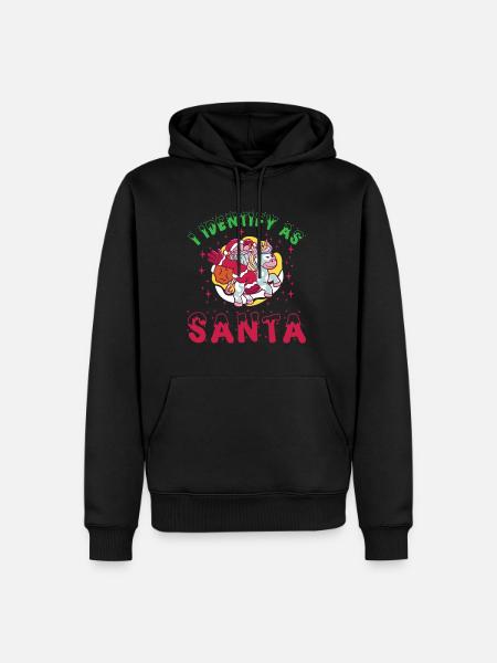 I Identify As Santa 12 - Men’s Premium Organic Hoodie - black