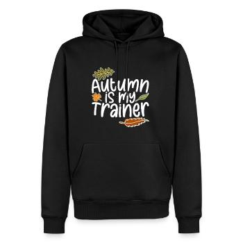 Autumn Is My Trainer 3 - Männer Premium Bio Hoodie - Schwarz - Vorne - Nico (187cm)