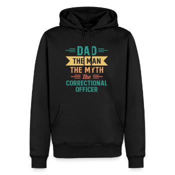 Dad the Man The Myth The Correctional Officer - Männer Premium Bio Hoodie - Schwarz - Vorne - Nico (187cm)