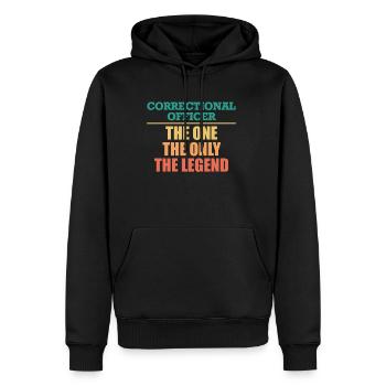 Correctional Officer The One The Only The Legend - Men’s Premium Organic Hoodie - black - Front - Nico (187cm)