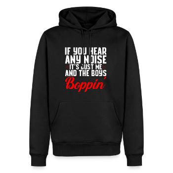 C’est juste moi et les garçons Boppin' 4 - Sweat à capuche Premium bio Homme - noir - Devant - Nico (187cm)