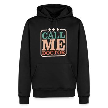 Appelez-moi Docteur 14 - Sweat à capuche Premium bio Homme - noir - Devant - Nico (187cm)
