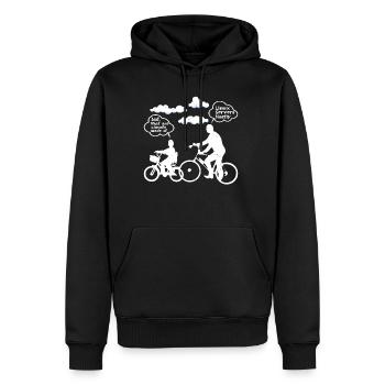 What Are Clouds Made Of, Linux Servers Mostly 8 - Männer Premium Bio Hoodie - Schwarz - Vorne - Nico (187cm)