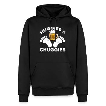 Huggies et Chuggies 21 - Sweat à capuche Premium bio Homme - noir - Devant - Nico (187cm)