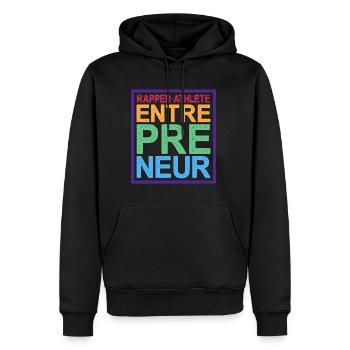 Rapper Athlete Entrepreneur 21 - Männer Premium Bio Hoodie - Schwarz - Vorne - Nico (187cm)