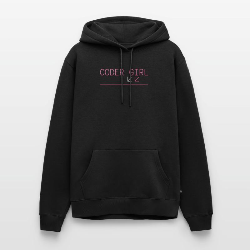 Coder Girl Programmer Funny Geek Coding Männer Premium Bio Hoodie