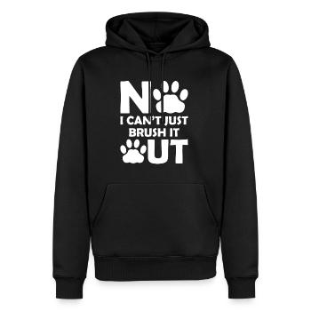 Non, je ne peux pas juste brosser chemise coiffeur de chien - Sweat à capuche Premium bio Homme - noir - Devant - Nico (187cm)