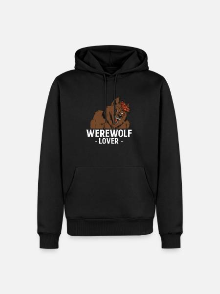 Werewolf Lover Werwolf Shirt Geschenk - Männer Premium Bio Hoodie - Schwarz